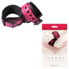 Sinful Midnight Black Anodized Wrist Cuffs - Model X1, Unisex, Pleasure Enhancing, Pink - Adult Naughty Store