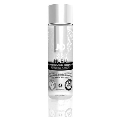 Jo Nuru Full Body Massage Gel 8oz: A Sensual Pleasure Enhancer for Intimate Massages - Adult Naughty Store