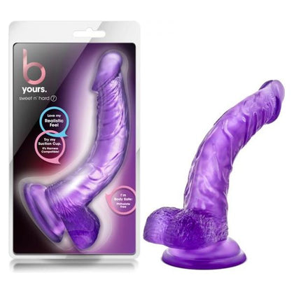 B Yours - Sweet N Hard 7 Purple Realistic PVC Dong for Intense Pleasure - Adult Naughty Store