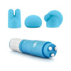 Revitalize Massage Kit with 3 Silicone Attachments - Blue - Adult Naughty Store