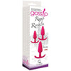 Gossip Rump Rockers 3 Piece Anal Training Set - Pink: The Ultimate Silicone Anal Plug Trainer Kit for Sensational Pleasure and Exploration