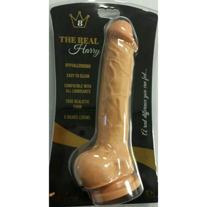 Real Pleasure Co. Harry Dildo Balls Suction Cup 8 inches Vanilla - Lifelike Pleasure for All Genders and Satisfying Pleasure in Every Area - Adult Naughty Store