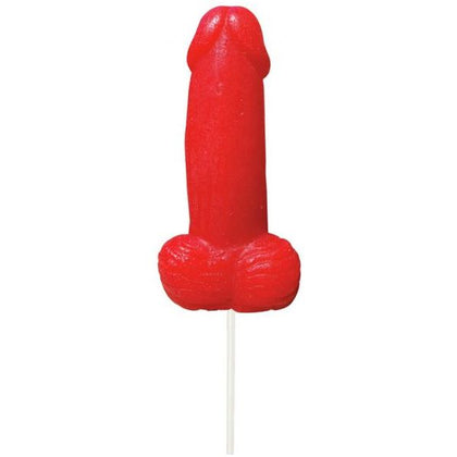 SweetLix Jumbo Strawberry Gummy Pecker Cock Pop - XXL Pleasure Toy for Adults - Model X1 - Unisex - Delicious Oral Delight - Vibrant Red