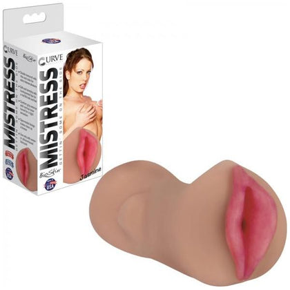 Mistress Bioskin Jasmine Latte - Double Textured Ribbed and Nubbed Realistic Hand-Painted Lips Masturbator for Men - Intense Pleasure - Compact Design - Non-Slip Comfort Grip - Open-Ended - W - Adult Naughty Store