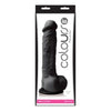 Colours Pleasures 8 inches Silicone Dildo - Black - Adult Naughty Store