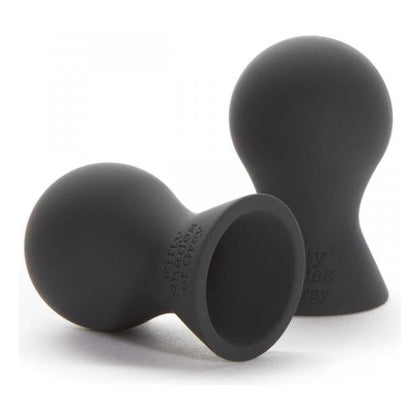 Fifty Shades of Grey Silicone Nipple Teasers - Sensation-Enhancing Vacuum Suckers for Increased Size and Sensitivity - Model NS-001 - Unisex - Nipple Stimulation - Black