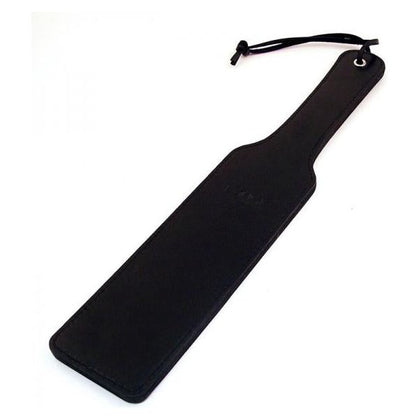 Rouge Long Paddle Black - Double Sided Leather Spanking Paddle for Intense Pleasure - Model LPB-16.5 - Unisex - Perfect for Impact Play - Sleek Black Design - Adult Naughty Store