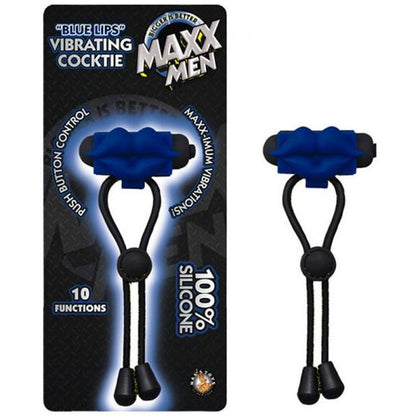 Maxx Men Blue Lips Vibrating Cocktie - Model V10 - Male - Pleasure Enhancer - Blue - Adult Naughty Store