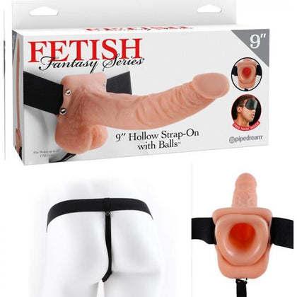 Fetish Fantasy 9in Hollow Strap-on With Balls Flesh - The Ultimate Pleasure Enhancer for Couples