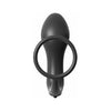 Elite Silicone Ass-Gasm Cockring Vibrating Plug Black - Model AGCP-01 - For Men - Prostate Stimulation and Performance Enhancement