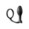 Elite Silicone Anal Fantasy Ass Gasm Cock Ring and Beginners Plug - Model AFA-001 - Male Pleasure - Prostate Stimulation - Black