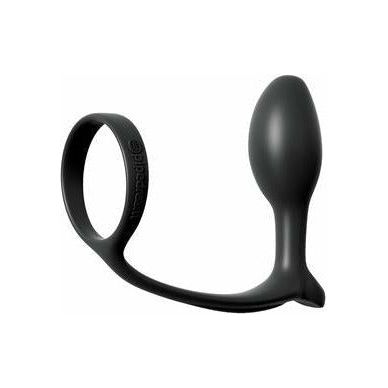 Elite Silicone Anal Fantasy Ass Gasm Cock Ring and Beginners Plug - Model AFA-001 - Male Pleasure - Prostate Stimulation - Black