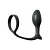 Elite Silicone Anal Fantasy Ass Gasm Cock Ring and Beginners Plug - Model AFA-001 - Male Pleasure - Prostate Stimulation - Black - Adult Naughty Store