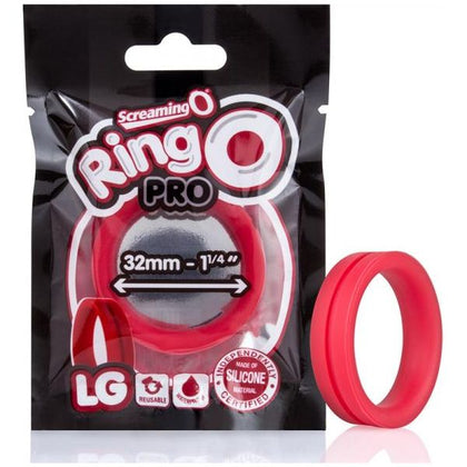 Screaming O Ringo Pro LG Red - Silicone Penis Ring for Enhanced Erections and Extended Pleasure