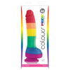 Colours Pride Edition 8 inches Dong Rainbow - Realistic Silicone Dildo for Hands-Free Pleasure (Model: PRD-8D-RBW) - Adult Naughty Store