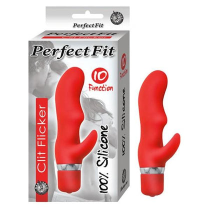 Perfection Fit Silicone Clit Flicker Red Vibrator - Model PF-001 - Female Pleasure Toy