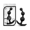 Luxe - Be Me 3 - Black: Premium Silicone 3-Bead Anal Toy for Enhanced Pleasure - Model LM-3B-BK - Adult Naughty Store