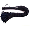 Rouge Flogger Suede Leather Handle Black Blue - Introducing the Exquisite Rouge Flogger RS-27: A Luxurious Suede Leather Handled Black and Blue BDSM Whip for Sensual Pleasure - Adult Naughty Store