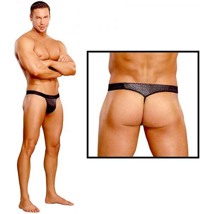 Male Power Cobra Micro V Thong S-M Black - Sensual Snakeskin Seduction for Men's Intimate Style and Comfort - Adult Naughty Store