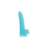 Firefly Smooth Glowing Dong 5 - Blue, Illuminating Pleasure for All Genders - Adult Naughty Store