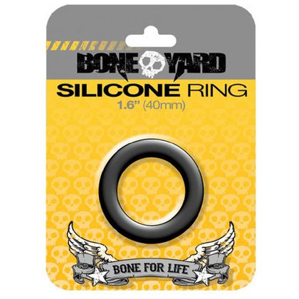 Boneyard Silicone Ring 40mm Black Men's Cock Ring for Enhanced Pleasure