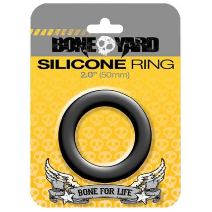 Boneyard Silicone Cock Ring 2 inches Black - Ultimate Comfort and Endurance for Men's Pleasure