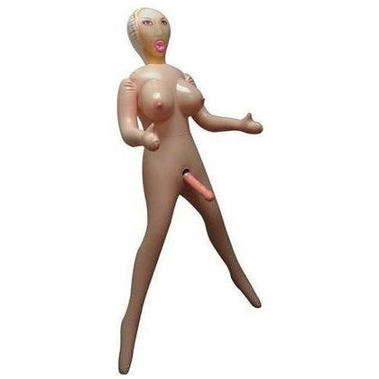 Angie Transsexual Love Doll 7-Inch Vibrating Dong - Model ATLD-7 - For Sensual Pleasure in Oral and Anal Areas - Lifelike Skin Tone - Adult Naughty Store