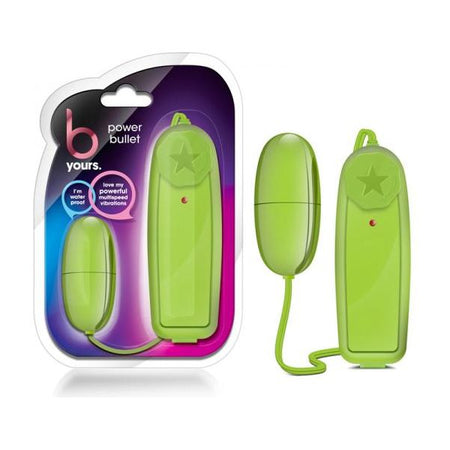 B Yours - Power Bullet Lime: Powerful Multi-Speed Vibrating Egg for Intense Pleasure - Model PB-225 - Unisex - Waterproof - Lime Green - Adult Naughty Store