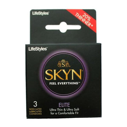 Lifestyles Skyn Elite 3 Pack Non-Latex Lubricated Condoms

Introducing the Lifestyles Skyn Elite Ultra-Thin Non-Latex Lubricated Condoms - Sensational Pleasure for All Genders, Designed for Ultimate Sensitivity and Safety - Pack of 3