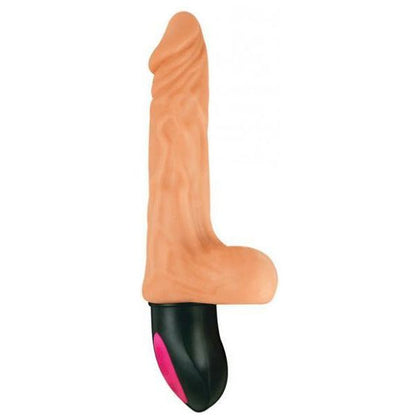 Introducing the Sensation Deluxe RealSkin Hot Cock #2 Vibrating Dildo - 6.5 inches, Beige - Adult Naughty Store