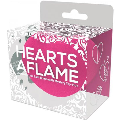 Introducing the Hearts A Flame Erotic Lovers Bath Bomb - Heart Shape Scented Bath Bomb With Mystery Toy Vibe.