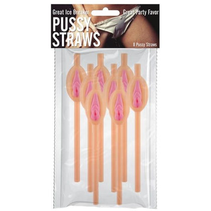 Introducing the Sensual Pleasures Pussy Straws 8pcs-pack - The Ultimate Bachelor Party Essential! - Adult Naughty Store