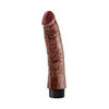 King Cock 7 inches Vibrating Dildo - Realistic Brown PVC Fanta Flesh - Model KCV7 - For All Genders - Intense Pleasure - Waterproof - Adult Naughty Store