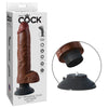 King Cock 10in Vibrating Realistic Dildo with Posable Shaft, Model KC-10V, Brown, for Enhanced Pleasure and Sensual Stimulation - Adult Naughty Store