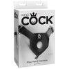 King Cock Play Hard Harness O-S Black - Adjustable Strap-On Harness for Unforgettable Pleasure