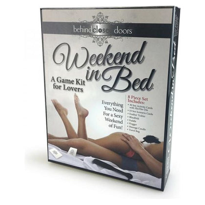 Introducing the Sensation Pleasure Kit - Weekend In Bed Edition: Bondage and Fetish Tools for Couples - Model S30, Unisex, Full Body Pleasure, Sensual Black - Adult Naughty Store