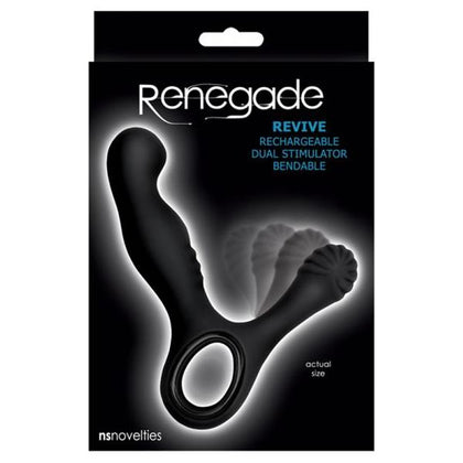 Renegade Revive Prostate Massager PRM-500 Male Vibrating Toy for Prostate and Testicle Stimulation - Black