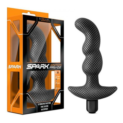 Prv02 Carbon Fiber G-Spot Vibrating Anal Toy - Spark Ignition - Unisex Pleasure - Sleek Black