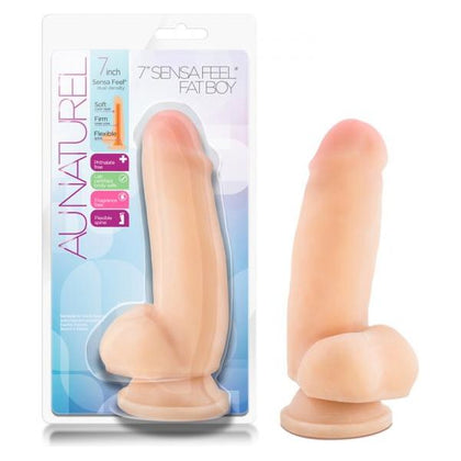 Au Naturel Sensa Feel Fat Boy 7in Dildo - Beige: Realistic Posable Toy for Enhanced Pleasure - Adult Naughty Store