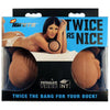 Introducing the SensaPleasure Twice As Nice Caramel Tan Dual-Ended Stroker - Model TPE-69! - Adult Naughty Store