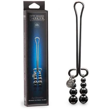 Fifty Shades Darker Just Sensation Beaded Clitoral Clamp - Model DS-BC-001 - Women's Pleasure Toy - Intense Stimulation for Clitoral and Labia Play - Hypoallergenic Nickel-Free Metal - Elegan - Adult Naughty Store