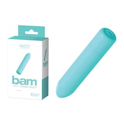 Vedo Bam Rechargeable Bullet - Tease Me Turquoise - Adult Naughty Store