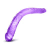 B Yours DD16P Purple Dual Pleasure 16-Inch Double Dildo for Couples - Adult Naughty Store