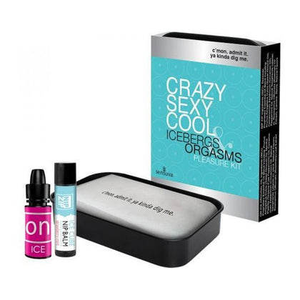 Introducing the Crazy Sexy Cool Icebergs & Orgasms Cooling Arousal Pleasure Kit - The Ultimate Sensory Experience for Her - Adult Naughty Store