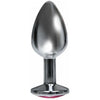 Introducing the Silver Starter Bejeweled Stainless Steel Plug - Model SS-001: A Sensational Gender-Neutral Stainless Steel Butt Plug for Exquisite Pleasure in Vibrant Colors - Adult Naughty Store