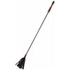 Rouge Leather Wooden Handle Riding Crop Black - The Ultimate Pleasure Tool for Intense Sensations and Dominance Play - Adult Naughty Store