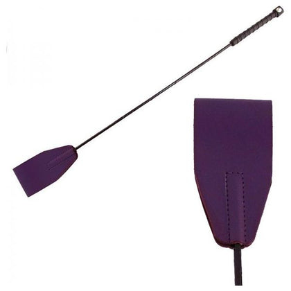 Rouge Riding Crop Purple - Luxurious Leather BDSM Whip for Sensual Pleasure - Adult Naughty Store