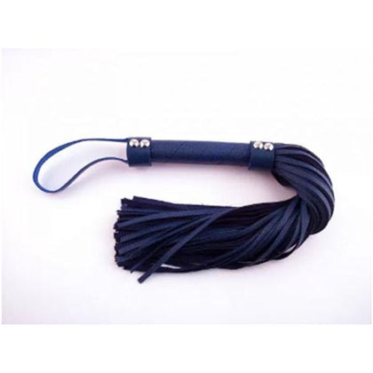 Rouge H-Style Leather Flogger Blue - Premium BDSM Impact Play Toy for Sensual Stimulation and Pleasure