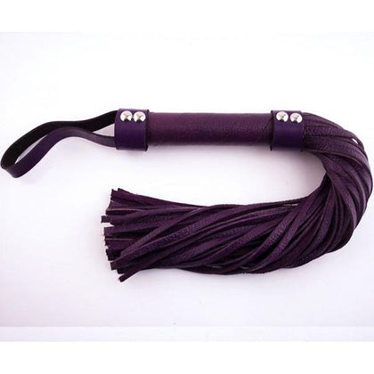 H-Style Leather Flogger - Model 21.25 - Unleash Pleasure with the Sensual Purple Elegance