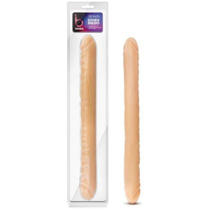 B Yours - 18in Double Dildo - Beige: The Ultimate Pleasure Partner for Dual Penetration and Intense Intimacy